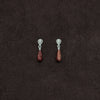 OLIO E ACETO Sterling Silver/Lapis Lazuli/Red Snakeskin Jade Morning Dew Earrings OLIO-OA13E06-HY Red/Silver